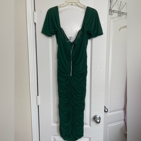 NWT Petal & Pup Nique Strapless Mesh Midi Dress- Emerald XL - Picture 4 of 6